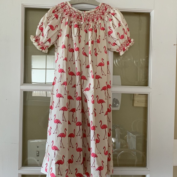 Smocked Flamingo Bishop’s Dress Size 4T - Picture 7 of 7